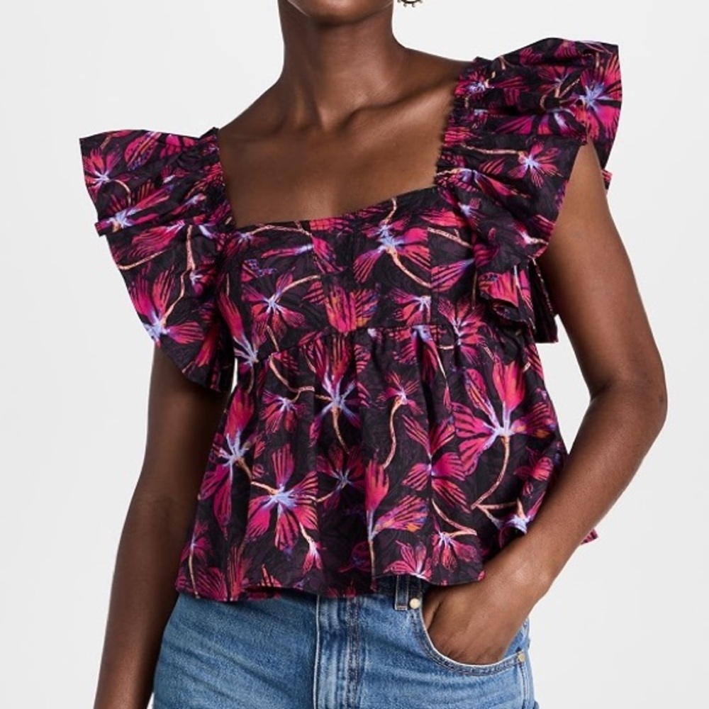 ULLA JOHNSON Dark Purple Size 6 Shirt